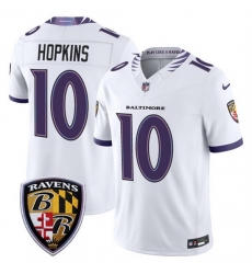 Men Baltimore Ravens 10 DeAndre Hopkins White 2026 F U S E Vapor Stitched Limited Football Jersey Men Baltimore Ravens 10 DeAndre Hopkins White 2026 F U S E Vapor Stitched Limited Football Jersey