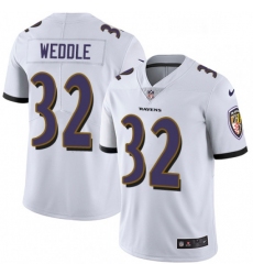 Mens Nike Baltimore Ravens 32 Eric Weddle White Vapor Untouchable Limited Player NFL Jersey