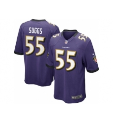 Nike Baltimore Ravens 55 Terrell Suggs purple Game NFL Jersey