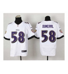 Nike Baltimore Ravens 58 Elvis Dumervil white Elite NFL Jersey