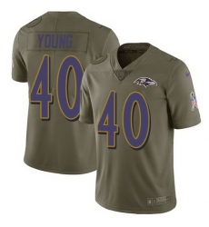 Nike Ravens 40 Kenny Young Olive Salute To Service Limited Jersey