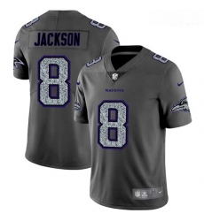 Nike Ravens 8 Lamar Jackson Gray Camo Vapor Untouchable Limited Jersey