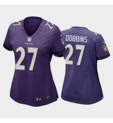 women j.k. dobbins baltimore ravens purple game jersey 