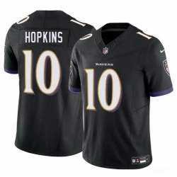 Youth Baltimore Ravens 10 DeAndre Hopkins Black 2025 F U S E Vapor Limited Football Jersey