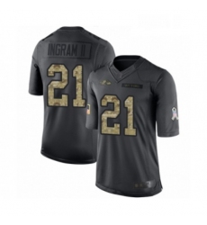 Youth Baltimore Ravens 21 Mark Ingram II Limited Black 2016 Salute to Service Football Jersey