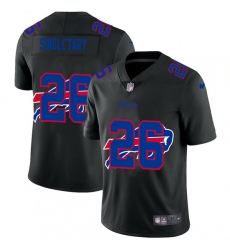 Buffalo Bills 26 Devin Singletary Men Nike Team Logo Dual Overlap Limited NFL Jersey Black