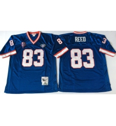 Men Buffalo Bills 83 Andre Reed Blue M&N Throwback Jersey