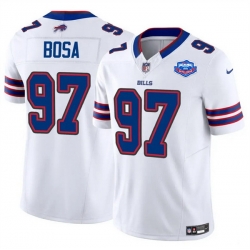 Men Buffalo Bills 97 Joey Bosa White 2025 F U S E  With Farewell Patch Vapor Untouchable Limited Stitched Football Jersey