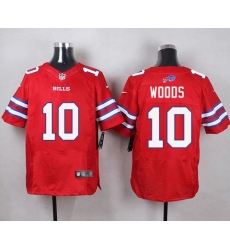 Nike Bills #10 Robert Woods Red Mens Stitched NFL Elite Rush Jersey