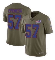 Nike Bills 57 A J  Epenesas Olive Men Stitched NFL Limited 2017 Salute To Service Jersey