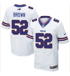 Nike Buffalo Bills #52 Preston Brown White Mens Stitched NFL New Elite Jersey