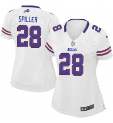 C.J. Spiller Womens Jersey - White Stitched Limited Nike Buffalo Bills #28 Jersey