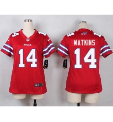 Nike Bills #14 Sammy Watkins Red Womens Stitched NFL Limited Rush Jersey