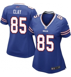 Nike Bills #85 Charles Clay Royal Blue Team Color Womens Stitched NFL New Elite Jersey