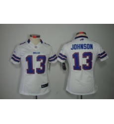 Nike Women Buffalo Bills #13 Johnson White Color Limited Jerseys