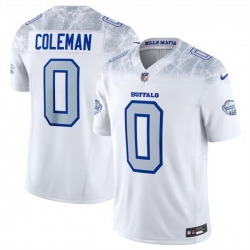 Women Buffalo Bills 0 Keon Coleman White 2025 F U S E Rivalries Vapor Untouchable Stitched Football Jersey