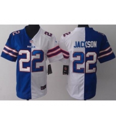 Women Nike Buffalo Bills 22 Fred Jackson Blue White Split Jerseys