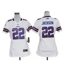 Women Nike Buffalo Bills 22# Jackson White Jersey