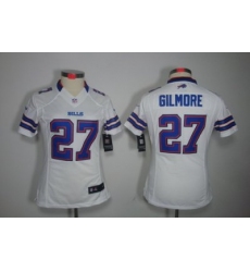 Women Nike Buffalo Bills 27# Gilmore White Color Limited Jerseys