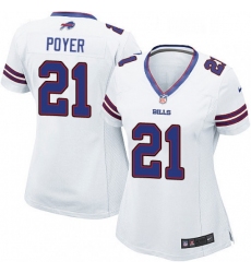 Womens Nike Buffalo Bills 21 Jordan Poyer Game White NFL Jersey