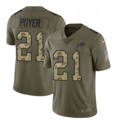 Youth Nike Buffalo Bills 21 Jordan Poyer Limited OliveCamo 2017 Salute to Service NFL Jersey