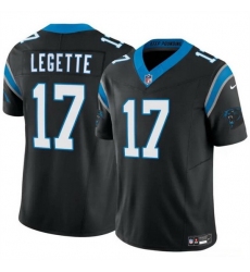 Men Carolina Panthers 17 Xavier Legette Black 2024 F U S E  Vapor Limited Stitched Football Jersey
