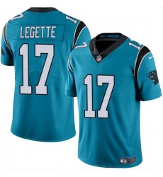 Men Carolina Panthers 17 Xavier Legette Blue Vapor Limited Stitched Football Jersey