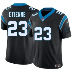Men Carolina Panthers 23 Trevor Etienne Black 2025 Draft F U S E  Vapor Limited Stitched Football Jersey