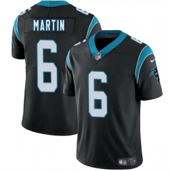 Men Carolina Panthers 6 Sam Martin Black 2025 Vapor Limited Stitched Football Jersey