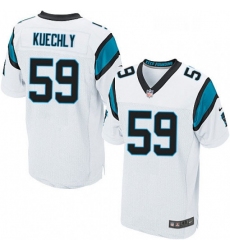 Mens Nike Carolina Panthers 59 Luke Kuechly Elite White NFL Jersey