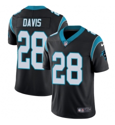 Nike Carolina Panthers 28 Mike Davis Black Team Color Men Stitched NFL Vapor Untouchable Limited Jersey