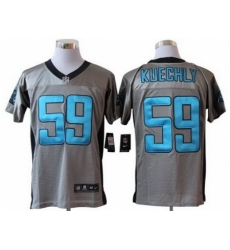 Nike Carolina Panthers 59 Kuechly Grey Elite Shadow NFL Jersey