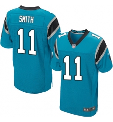 Nike Panthers #11 Torrey Smith Blue Alternate Mens Stitched NFL Elite Jersey