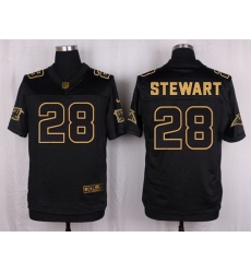 Nike Panthers #28 Jonathan Stewart Black Mens Stitched NFL Elite Pro Line Gold Collection Jersey