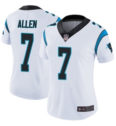 Women Panthers 7 Kyle Allen White Stitched Football Vapor Untouchable Limited Jersey