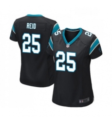 Womens Carolina Panthers 25 Eric Reid Game Black Team Color Football Jersey