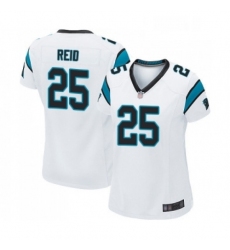 Womens Carolina Panthers 25 Eric Reid Game White Football Jersey