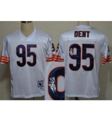 Chicago Bears 95 Richard Dent White Throwback M&N Signed NFL Jerseys