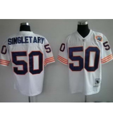 Jerseys Chicago Bears 50 Singletary white throwback Jerseys