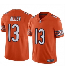 Men Chicago Bears 13 Keenan Allen Orange Vapor Stitched Football Jersey