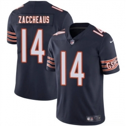 Men Chicago Bears 14 Olamide Zaccheaus Navy 2025 Vapor Stitched Football Jersey
