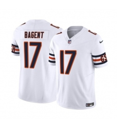 Men Chicago Bears 17 Tyson Bagent White 2023 F U S E  Vapor Untouchable Limited Stitched Football Jersey