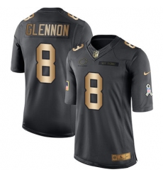 Nike Bears #8 Mike Glennon Black Mens Stitched NFL Limited Gold Salute To Service Jersey