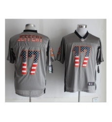 Nike Chicago Bears 17 Alshon Jeffery Grey Elite USA Flag Fashion NFL Jersey