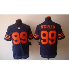 Nike Chicago Bears 99 Shea McClellin Blue Elite Orange Number NFL Jersey