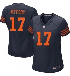 Nike NFL Chicago Bears #17 Alshon Jeffery Blue Women's Game Alternate Jersey