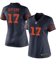 Nike NFL Chicago Bears #17 Alshon Jeffery Blue Women's Limited Alternate Jersey