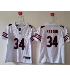 Women Chicago Bears 34 Walter Payton White 2024 F U S E Vapor Stitched Jersey  Women Chicago Bears 34 Walter Payton White 2024 F U S E Vapor Stitched Jersey