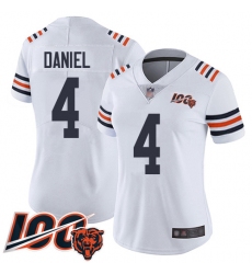 Women Chicago Bears 4 Chase Daniel White 100th Season Limited Football Jersey