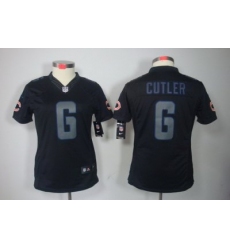 Women Nike Chicago Bears 6# Jay Cutler Black Jerseys[Impact Limited]